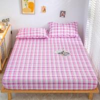 ราคา ผ้าปูที่นอน ลายตาราง สีฟ้า สีเขียว สําหรับห้องนอน ชุดเครื่องนอน sheet ผ้าปูที่นอน6ฟุต 5 ฟุต (23830515242)