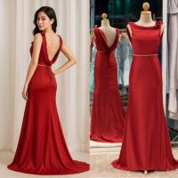 ราคา ชุดราตรียาวไหล่เฉียง ชุดไปงานแต่งกลางคืน ใส่แล้วไม่อ้วน PF003 (16895793822)