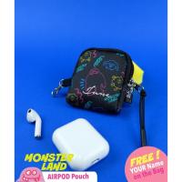 ราคา สกรีนชื่อฟรี กระเป๋าใส่ AIRPOD กระเป๋า แอร์พอด ลาย monster แบรนด์ Aura Jera (23587420599)