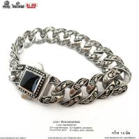 ราคา สร้อยข้อมือ โซ่นิลดำ Crystal นิลดำ หนา14มิล โซ่ข้อมือนิลดำ โซ่ข้อมือ กำไลข้อมือ เลสข้อมือ สแตนเลสแท (26568092628)