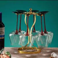 ราคา ที่แขวนแก้วไวน์ เหล็กแข็งแรงได้ 6 ใบ แท่น สวยหรู ที่แขวนแก้วไวน์พร้อมส่ง (22737205446)