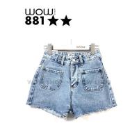 ราคา (s-xl) กางเกงยีนส์ขาสั้น ผ้าไม่ยืด ป้าย wow shop #2blackstar (21104808030)