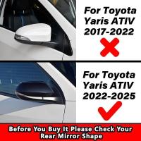 ราคา Toyota Yaris Ativ 2022-2024 ฝาครอบกระจกมองข้างแบบกระจกมองหลังสีดําสดใส (25592014761)