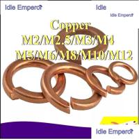 ราคา [การจัดส่งพร้อมท์] แหวนสปริง แหวนรอง กันคลาย ทองแดง Spring Washer M2/M2.5/M3/M4/M5/M6/M8/M10/M12 [YMH-CB1] (42572544288)