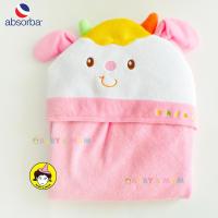 ราคา Absorbaผ้าห่อตัวผืนใหญ่Size76x76CM.ลายแกะน้อยสีชมพู (1222902399)