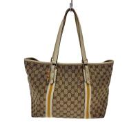 ราคา GUCCI Tote Bag bag_sherry_GG canvas canvass BEG stripes Direct from Japan Secondhand (41175822014)