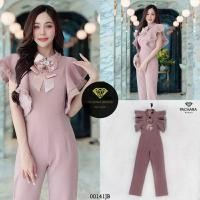 ราคา จั้มสูทแขนระบายแต่งพู่เข็มกลัดเพชร (18788972596)