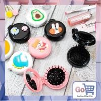 ราคา ไป - ฉ1264 กระจกแก้ว / กระจกหวี 2 ใน 1 / หวีผม / กระจกพับ / หวีพับกลม (40922680293)