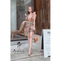 ราคา (S-4xl)จั้มสูทแขนระบาย จั้มผ้าทอ จั้มสั้นกางเกงกระโปรง งานป้าย Love lady (17078753077)