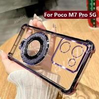 ราคา Poco M7 Pro 5Gสี่มุมชุบGlitterโปร่งใสเคสโทรศัพท์สําหรับPoco M7 Pro Poco M7Pro 5Gกันกระแทกซิลิโคนนุ่มปกหลังสําหรับPoco M7 PocoM7 Pro PocoM7Pro 5G (29632689816)