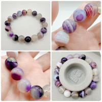 ราคา สร้อยข้อมือหินอาเกต สีม่วง ขนาดหิน 10.5 มม รอบวงใน 15 ซม (42923213443)