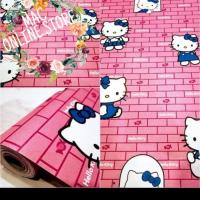 ราคา วอลเปเปอร์คิตตี้ สีชมพู อิฐ สวัสดี คิตตี้ (45 ซม. x 9ม.) (6481067574)