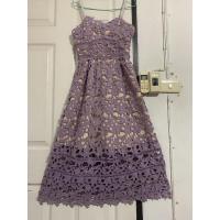 ราคา เดรสลูกไม้สายเดี่ยวสไตล์ Self-Portrait สีม่วง ลูกไม้แน่น ซับในหนา (15545692405)