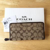ราคา COACH ACCORDION ZIP WALLET IN 12CM SIGNATURE (35714969)