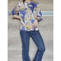 ราคา เสื้อชีฟองพิมพ์ลายโทนม่วง ZARA มือสอง (29014070007)