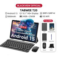 ราคา World Premiere Blackview Tabwee T20 แท็บเล็ต 24GB+256GB 10.1 "HD+ จอแสดงผล 5000mAh แบตเตอรี่ Android 15 (27781181017)