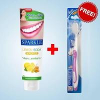 ราคา ยาสีฟัน เลมอน โซดา100 กรัม แถมแปรงสีฟัน สปาร์คเคิล SPARKLE LEMON SODA FREE TOOTHBRUSH (16480366289)