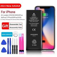 ราคา DIXSG รอบเปลี่ยน Bateria สำหรับ IPhone 5 6 6S 7 8 Plus X XR XS สูงสุด11 12 13 Pro Max โทรศัพท์มือถือแบตเตอรี่เครื่องมือ (20283589014)