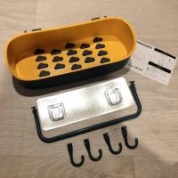 ราคา ตะกร้าติดผนัง สีเขียวเหลือง ติดตั้งง่าย ไม่ต้องเจาะผนัง (8028165532)