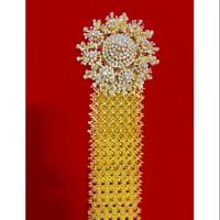 ราคา เข็มขัดชุดไทยเพชรขาวสายลายดอกพิกุล (4003781560)