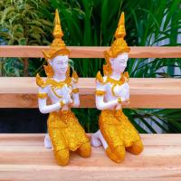 ราคา เทพพนมคู่ เทพบุตรเทพธิดา สูง 19 ซม บูชาวางไว้หน้าหิ้งพระหรือโต๊ะหมู่บูชาเสริมบารมีให้เทวดาปกปักรักษาคุ้มครอง (23238167717)
