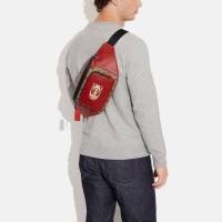 ราคา คาดอก 13 นิ้ว Coach Track Belt Bag In Colorblock Signature Canvas With Coach Stamp CE870 (27272927672)