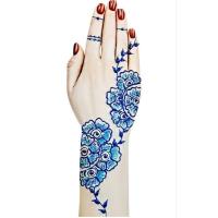 ราคา เฮนนา เฮนน่าเพ้นท์ตัว GOLECHA blue henna สีเพ้นท์ฮาลาล HENNA body paint (17695949703)