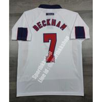 ราคา [Retro] - เสื้อฟุตยอล ย้อนยุค ทีมชาติ England Home อังกฤษ เหย้า ชุดฟุตบอลโลกปี 1998 พร้อมเบอร์ชื่อ 7 BECKHAM (19123338645)