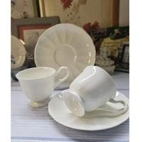 ราคา Narumi ชุดแก้วชาทรงคลาสสิค Noble White 2ชุด (26556839493)