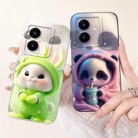 ราคา Vivo Y22 Y22s Y22t กระต่ายน่ารักแพนด้าการ์ตูนเคสโทรศัพท์ Vivo V2206 V2207 Y22 22s 22t เลนส์ซิลิคอนอ่อนป้องกันกรณี (26123633940)