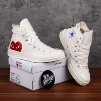 ราคา Off White Spot goods Converse Chuck Taylor 70s X Cdg Play Love Commes Des Garcons White High (40152337638)