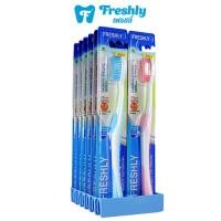 ราคา แปรงสีฟัน Freshly 573 แพ็ค 12 ด้าม​ ขนแปรง​นุ่ม​ | Soft Toothbrush Freshly 573 | 1 Dozen (11625296507)