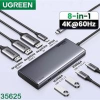 ราคา พร้อมส่ง UGREEN 35625 8-in-1 Docking Station (4K Triple Display, PD 100W) (28981438987)