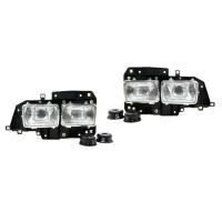 ราคา ไฟหน้า เลนส์ใส ซ้าย-ขวา + กรอบ 1คู่ รถบรรทุก อีซูซุ เอลฟ์ 150 NRR NPR NPR-HD NQR Isuzu N-Series Elf ปี 1988-2004 (23428995844)