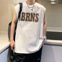 ราคา COD 2025 Sleeveless T-Shirt Men Summer Pure Cotton Vest Fitness Clothing Sports Tank Top American Retro Trendy Brand Fashion Ins Versatile New23 E8LG (43671894603)