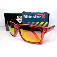ราคา แว่นกันแดด MonsterX กรอบแดงใส เลนส์สีแดงทอง X2 (5954677310)