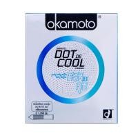 ราคา [ซื้อ 3ชิ้นลด10%] Okamoto ถุงยางอนามัย โอกาโมโต ดอท เดะ คูล 2 ชิ้น (13176174489)