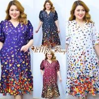 ราคา AiMiss Shop รหัส M36 เสื้อผ้าสาวอวบ ชุดคนอ้วน เดรสคนอ้วน ชุดลายดอก เดรสสาวอวบลายดอก เดรสผู้หญิง (28079128602)