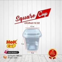 ราคา (CONTENTS 25 ชิ้น) ถ้วยพลาสติก 12 ออนซ์ + ลิตร | แก้ว SQUARE OZ + LID 12 ออนซ์ (42521687041)