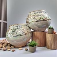 ราคา แก้วน้ำนก สีขาวเขียนทองประกายมุก ขนาดเล็ก 1 คู่ (42070392274)