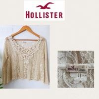 ราคา เสื้อครอป ลูกไม้ มือสอง งานสวย ใหม่ แบรนด์ HOLLISTER ราคา 65 บาท (14197762044)