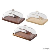 ราคา [bqz01] ขาตั้งเค้กพร้อมถาดเค้กโดมแก้วจานเนยตกแต่งจานขนมที่ใส่จานเค้กสําหรับงานปาร์ตี้วันเกิดงานแต่งงานชีส (40767628194)