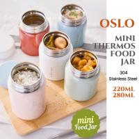 ราคา [OSLO] Oslo Mini Thermos food Jar 304 สแตนเลส 220ml, 280ml/Thermos food Jar กระติกน้ําเก็บความร้อนเก็บความร้อนสําหรับอาหารความร้อน (28830868281)