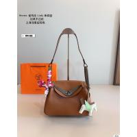 ราคา HERMES1120 กระเป๋าสะพายสายหนังสีน้ำตาล ดีไซน์คลาสสิก (40911222549)