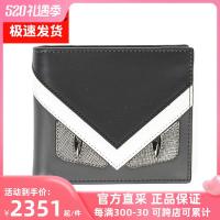 ราคา FENDI FENDI Men Little Monster Black Short Folding First Layer Cowhide Wallet 7M01698FJF0 ของแท้ (40418047016)