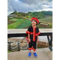 ราคา ชุดเด็กดอยชุดพื้นเมืองดำไหมพรมแดง (1044507401)