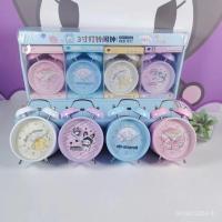 ราคา ไฟกลางคืนขนาดเล็กเงียบห้องนอน 10 ซม.นาฬิกา Kuromi นาฬิกาปลุกเครื่องประดับนาฬิกาโลหะหูใหญ่สุนัข Sanrio นาฬิกา NVUM (41764235589)
