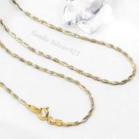 ราคา สร้อยคอเงินแท้ 92.5% Italy ชุบ 2 กษัตริย์ ลายเกลียวเชือก (23547337582)