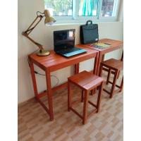 ราคา โต๊ะทำงานพร้อมเก้าอี้ไม้ 590บาท1 ชุดประกอบด้วยโต๊ะทำงาน 1 ตัวเก้าอี้ไม้ 1 ตัว (25367019261)