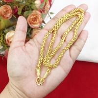 ราคา สร้อยคอทองลายสี่เสาโปร่ง,ผ่าหวายมน ความยาว 20 นิ้ว น้ำหนักเทียบเท่า 3 บาท ชุบทอง ทองไมครอน ใส่อาบน้ำได้ ใส่ได้ทุกโอกาส (11170353786)